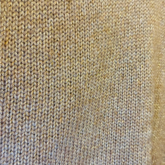 Ralph Lauren Women’s Gold Metallic V Neck Preppy Sweater NWT Size XL - Picture 6 of 6